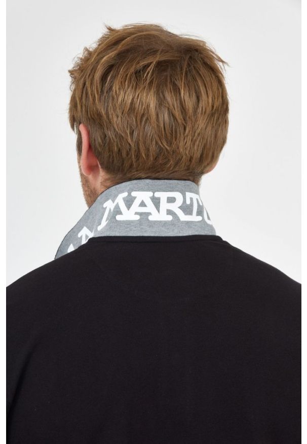 La Martina - LA MARTINA Czarne męskie polo z długim rękawem, Rozmiar XXL. Typ kołnierza: polo. Kolor: czarny. Długość rękawa: długi rękaw. Długość: długie