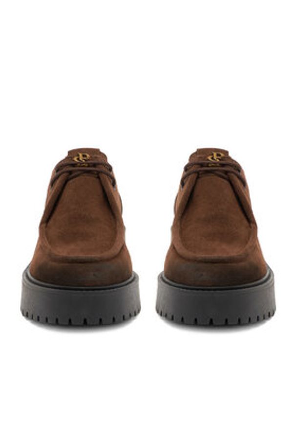 Badura Oxfordy C-AVERI-26298LM Brązowy. Kolor: brązowy. Materiał: zamsz, skóra