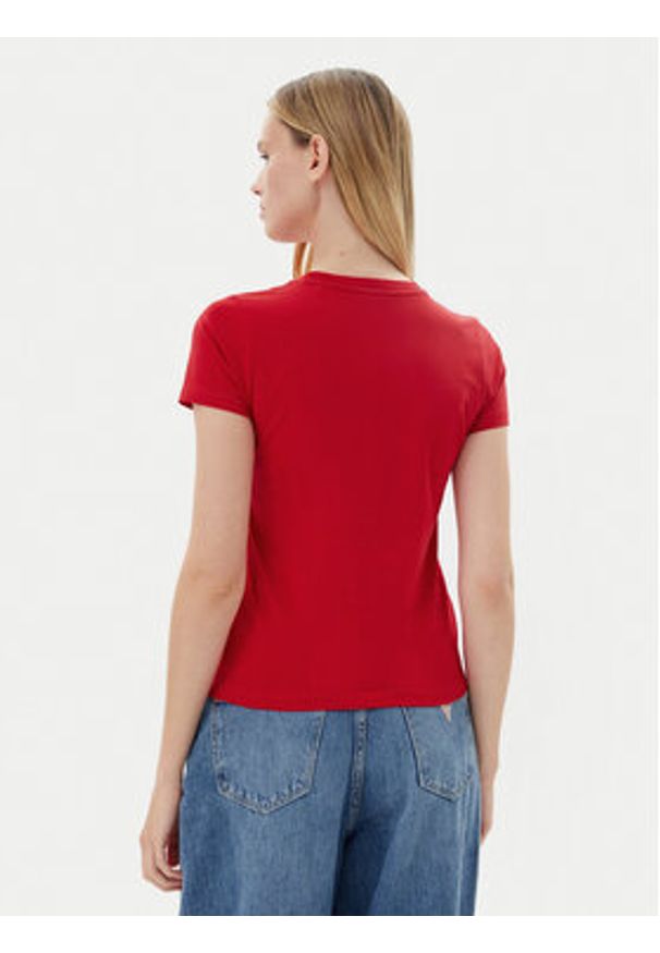 Guess Jeans T-Shirt W5RI4 2K8HM0 Czerwony Regular Fit. Kolor: czerwony. Materiał: bawełna