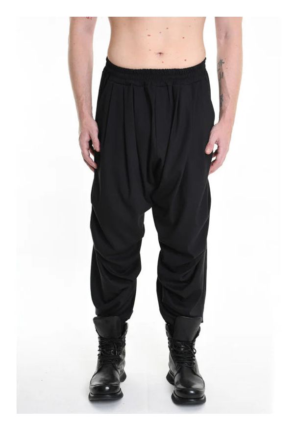 La Haine Inside Us Spodnie | 3R M1137 | Mężczyzna | Czarny. Okazja: na co dzień. Kolor: czarny. Materiał: poliester, wiskoza, elastan. Długość: długie. Styl: casual