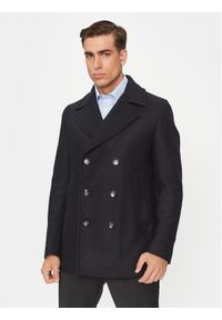 BOSS - Boss Płaszcz wełniany H-Hyde-Pcoat-234 50502282 Granatowy Relaxed Fit. Kolor: niebieski. Materiał: wełna #1