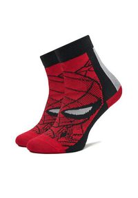 Adidas - adidas Zestaw 3 par wysokich skarpet dziecięcych Marvel Spider-Man JG5787 Czerwony. Kolor: czerwony. Materiał: bawełna, materiał. Wzór: motyw z bajki #4