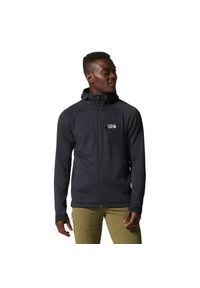 MOUNTAIN HARDWEAR - Polar z kapturem zapinany na zamek Mountain Hardwear Polartec® Power Grid. Typ kołnierza: kaptur. Kolor: czarny. Materiał: polar. Sport: turystyka piesza #1