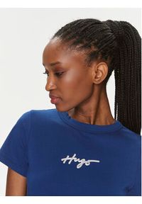 Hugo T-Shirt Classic 50508289 Granatowy Regular Fit. Kolor: niebieski. Materiał: bawełna #5