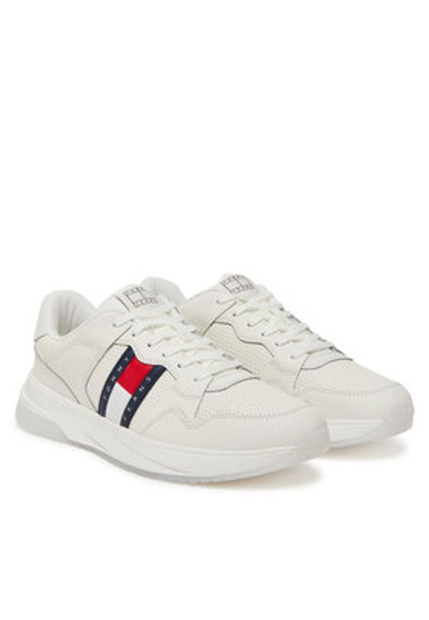 Tommy Jeans Sneakersy Tjm Retrocasual Runner EM0EM01528 Biały. Kolor: biały. Materiał: skóra