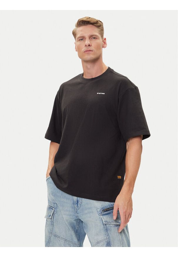 G-Star RAW - G-Star Raw T-Shirt Base D26817-D593 Czarny Boxy Fit. Kolor: czarny. Materiał: bawełna