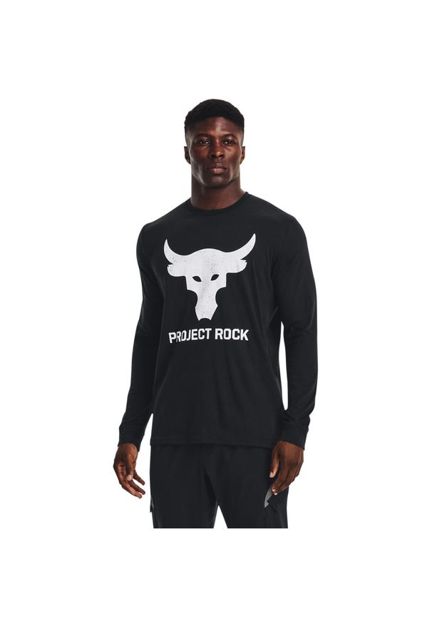 Bluza Under Armour Project Rock Brahma Bull, Mężczyźni. Kolor: czarny. Materiał: materiał, bawełna. Sport: fitness