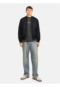 Jack & Jones - Jack&Jones Kurtka bomber Ocean 12256857 Czarny Regular Fit. Kolor: czarny. Materiał: syntetyk