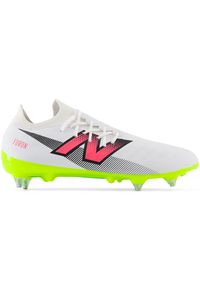 Korki męskie New Balance FURON DESTROY SG V7+ SF2SH75 – białe. Zapięcie: sznurówki. Kolor: biały. Materiał: nylon, materiał, syntetyk. Szerokość cholewki: normalna. Sport: piłka nożna