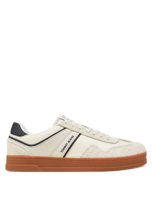 Tommy Jeans Sneakersy The Greenwich Mix Media EM0EM01606 Beżowy. Kolor: beżowy. Materiał: zamsz, skóra