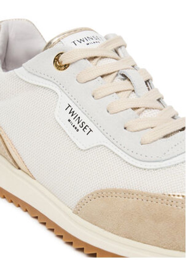 TwinSet - TWINSET Sneakersy 252TCP028 Biały. Kolor: biały. Materiał: zamsz, skóra