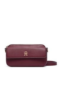 TOMMY HILFIGER - Tommy Hilfiger Torebka Th Icon Camera Bag AW0AW18721 Bordowy. Kolor: czerwony. Materiał: skórzane #4