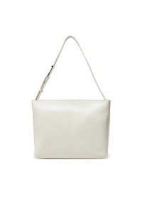 Calvin Klein Torebka Embossed Logo Medium Shopper K60K613172 Écru. Kolor: kremowy. Materiał: skórzane #2