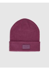 4f - 4F Czapka beanie dziecięca - fioletowa Uniwersalny. Kolor: fioletowy. Materiał: syntetyk, materiał. Sezon: zima. Styl: casual #1