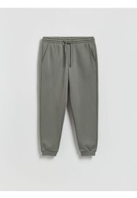 Reserved - Spodnie dresowe regular fit - jasny zielony. Kolor: zielony. Materiał: dresówka