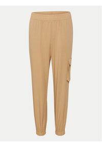 Kaffe Spodnie materiałowe Moria 10552262 Beżowy Relaxed Fit. Kolor: beżowy. Materiał: syntetyk
