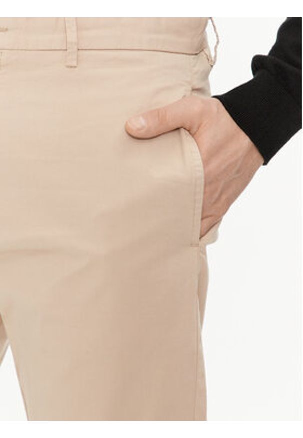 Hugo Chinosy David222D 50468314 Beżowy Slim Fit. Kolor: beżowy. Materiał: bawełna