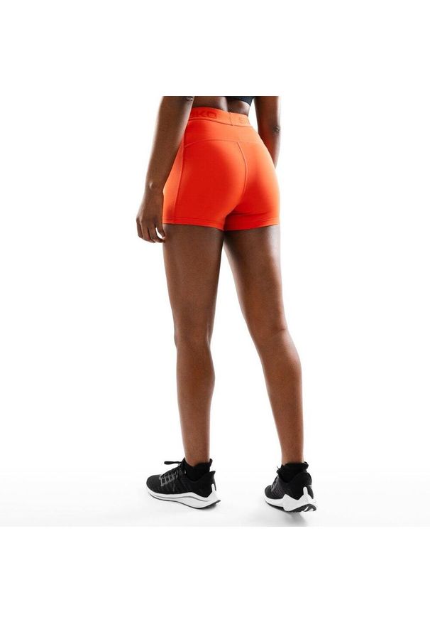 SIROKO - Damskie krótkie legginsy treningowe Fitness Siroko Vital. Kolor: czerwony. Materiał: materiał. Długość: krótkie. Sport: fitness