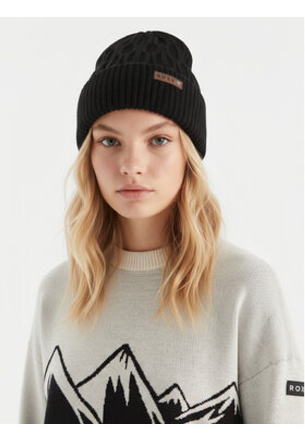 Roxy Czapka CEO-RX-W3-002-AW25 Czarny. Kolor: czarny. Materiał: poliester, materiał