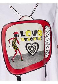 Love Moschino - LOVE MOSCHINO T-Shirt W4H8301M 3876 Biały Relaxed Fit. Kolor: biały. Materiał: bawełna #3
