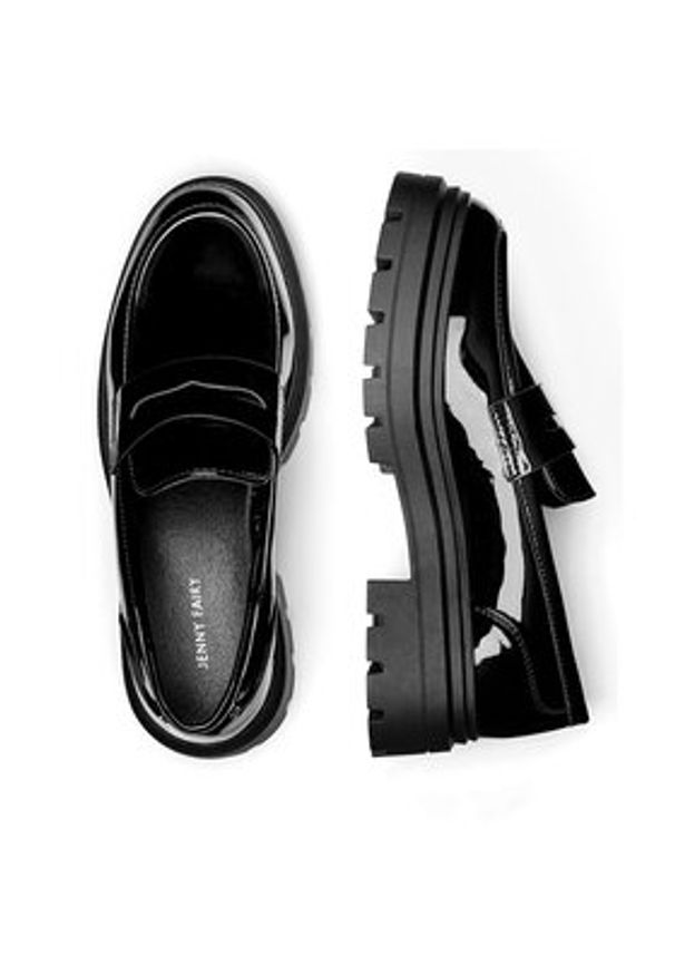 Jenny Fairy Loafersy HY58682-8A Czarny. Kolor: czarny. Materiał: skóra