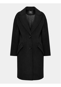 Guess Płaszcz wełniany Elly W2BL0H WEWU0 Czarny Relaxed Fit. Kolor: czarny. Materiał: syntetyk #6