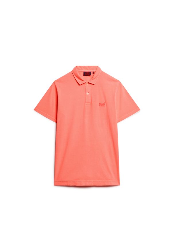 Koszulka polo z dżerseju Superdry Essential Logo. Typ kołnierza: polo. Kolor: różowy. Materiał: jersey. Styl: elegancki