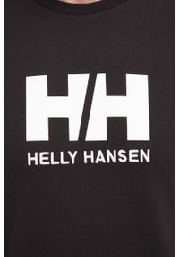 Helly Hansen t-shirt HH LOGO T-SHIRT męski kolor czarny z aplikacją 33979. Okazja: na co dzień. Kolor: czarny. Materiał: dzianina. Wzór: aplikacja. Styl: casual #4