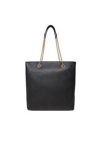 Calvin Klein Torebka Minimal Monogram Chain Tote LV04F3204G Czarny. Kolor: czarny. Materiał: skórzane