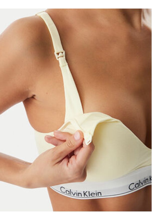 Calvin Klein Underwear Biustonosz do karmienia LV00QF8506 Kremowy. Kolor: kremowy. Materiał: bawełna