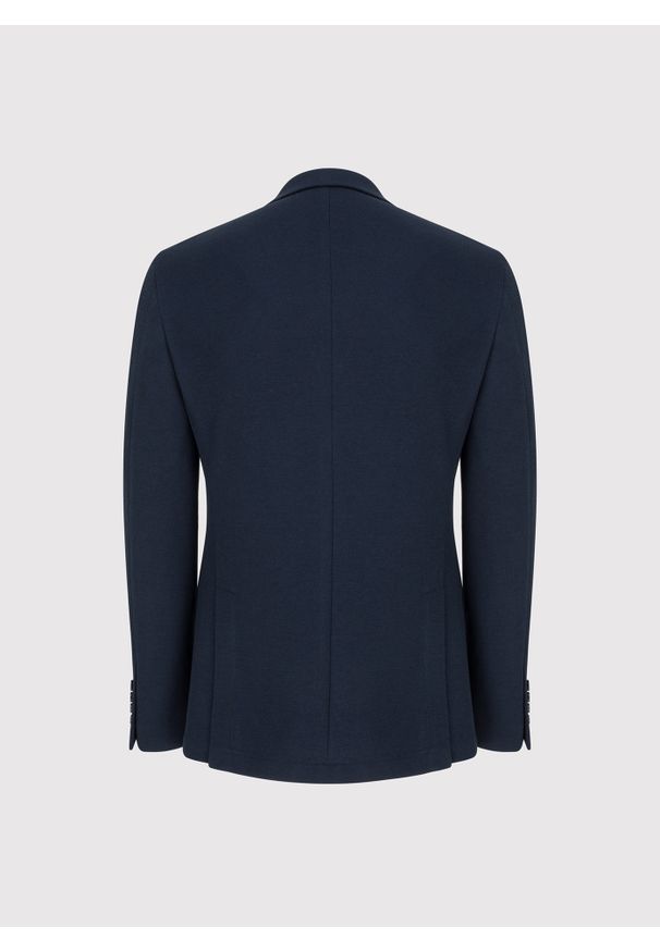 Pako Lorente - PAKO LORENTE – Granatowa dzianinowa marynarka męska. Kolor: niebieski. Materiał: dzianina