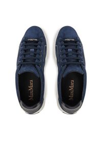 Max Mara Sneakersy 2514761011650 Granatowy. Kolor: niebieski. Materiał: zamsz, skóra