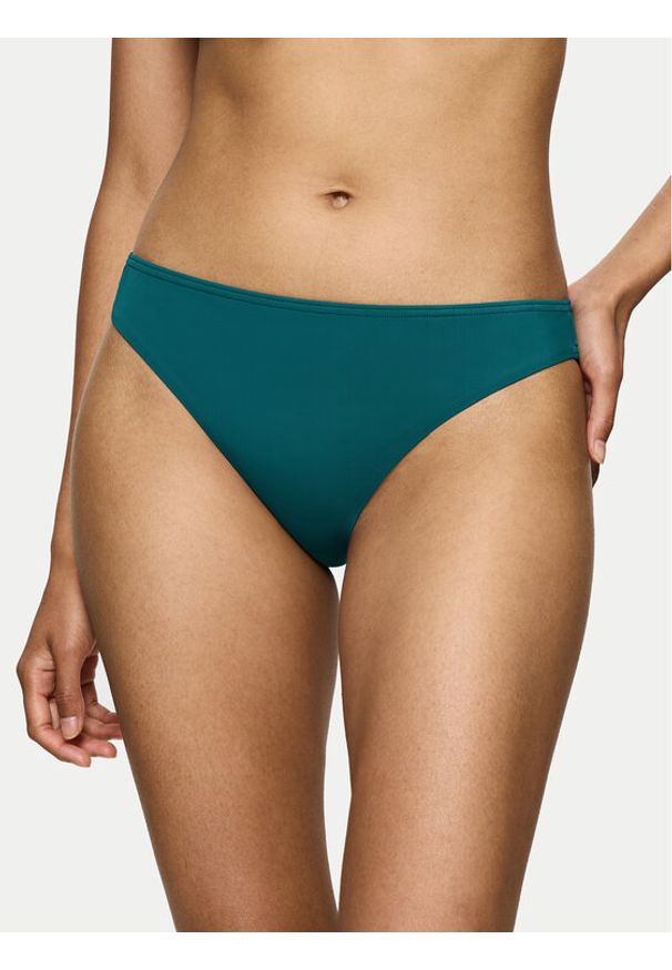 Triumph Dół od bikini Summer Mix&Match 10222259 Zielony. Kolor: zielony. Materiał: syntetyk