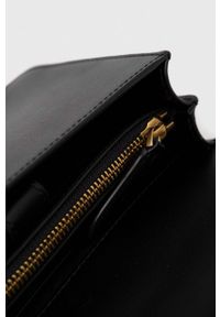 Pinko torebka skórzana kolor czarny. Kolor: czarny. Materiał: skórzane #7