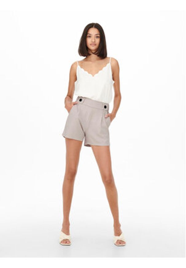 JDY Szorty materiałowe Geggo 15203098 Szary Regular Fit. Kolor: szary. Materiał: materiał, syntetyk