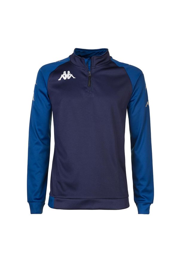 Bluza dziecięca Kappa Trieste. Kolor: niebieski, wielokolorowy. Sport: fitness, piłka nożna