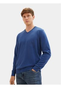 Tom Tailor Sweter 1027665 Niebieski Regular Fit. Kolor: niebieski. Materiał: bawełna
