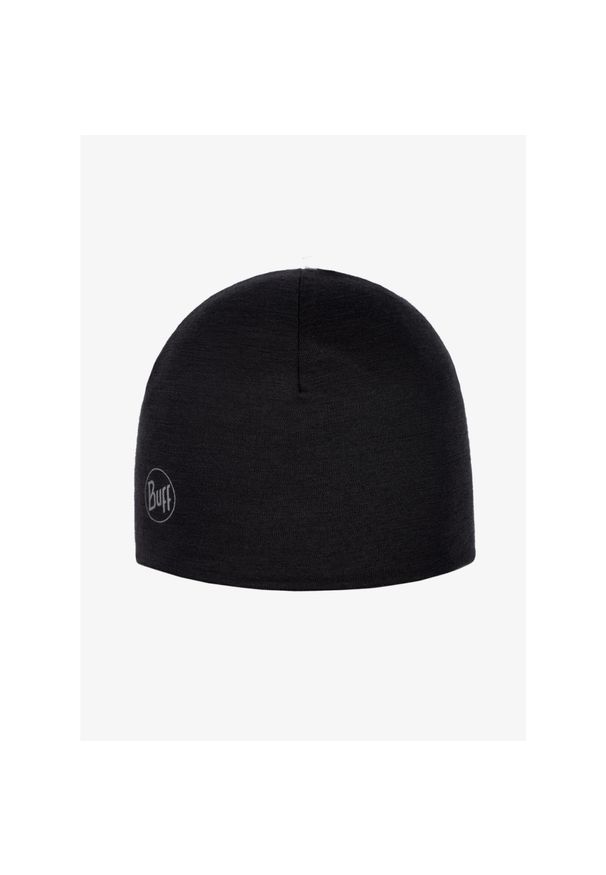 Czapka dziecięca Buff Lightweight Merino Wool Reversible Hat - black. Kolor: czarny