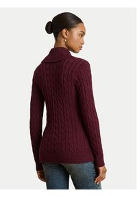 Lauren Ralph Lauren - LAUREN RALPH LAUREN Sweter 200808258027 Bordowy Relaxed Fit. Kolor: czerwony. Materiał: bawełna #2