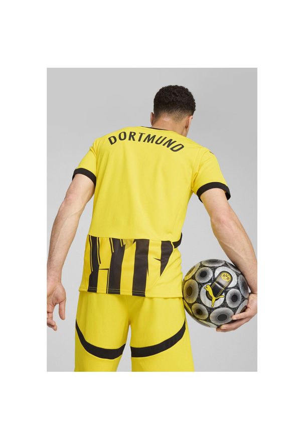 Puma - Męska koszulka pucharowa Borussia Dortmund 24/25 PUMA Faster Yellow Black. Kolor: żółty, wielokolorowy, czarny