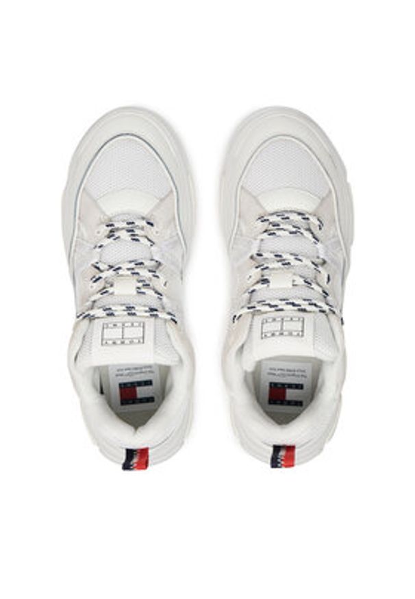 Tommy Jeans Sneakersy Tjw Hybrid Runner EN0EN02619 Biały. Kolor: biały. Materiał: skóra