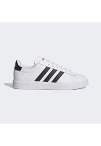 Adidas - Buty Grand Court Cloudfoam Comfort. Kolor: biały, czarny, wielokolorowy. Materiał: skóra ekologiczna, guma, materiał, tkanina. Model: Adidas Cloudfoam. Sport: turystyka piesza