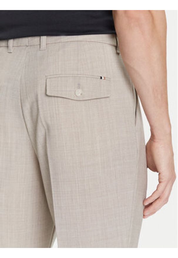 BOSS Spodnie materiałowe C-Perin-DPL 50545822 Beżowy Tapered Fit. Kolor: beżowy. Materiał: wełna