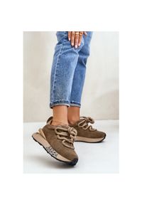 Zamszowe Sneakersy Damskie Na Platformie Z Grubym Sznurowaniem Artiker 54C1466 Jasnobrązowe. Okazja: na co dzień. Kolor: brązowy. Materiał: zamsz. Obcas: na platformie. Sport: turystyka piesza #6