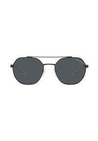 Armani Exchange okulary przeciwsłoneczne męskie kolor czarny. Kolor: czarny