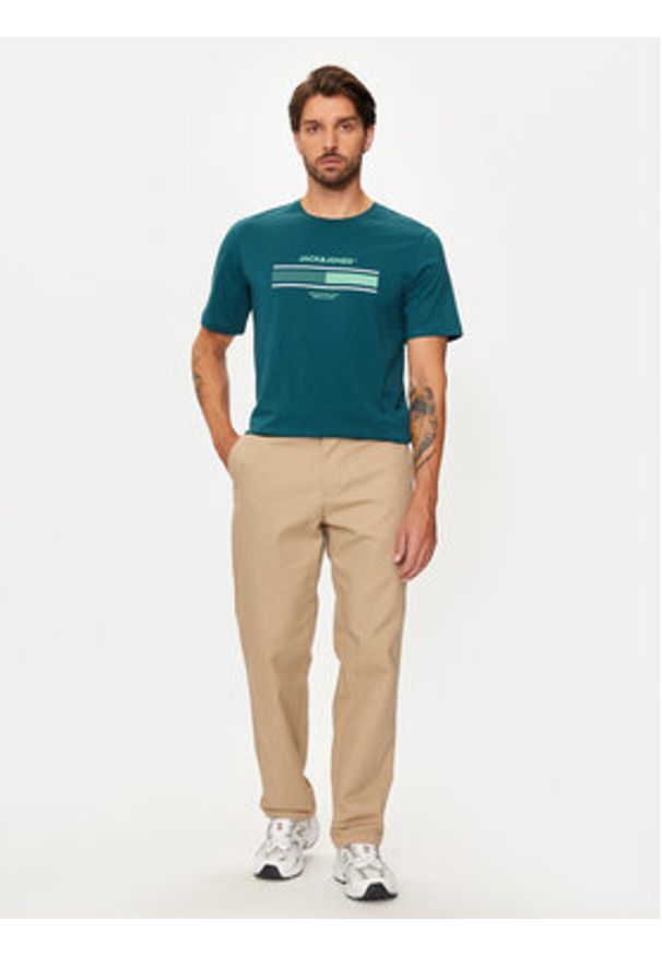 Jack & Jones - Jack&Jones T-Shirt South 12256784 Zielony Standard Fit. Kolor: zielony. Materiał: bawełna