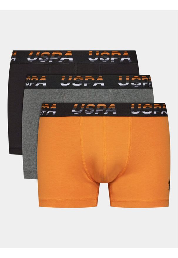 U.S. Polo Assn. Komplet 3 par bokserek 80432 Kolorowy. Materiał: bawełna. Wzór: kolorowy