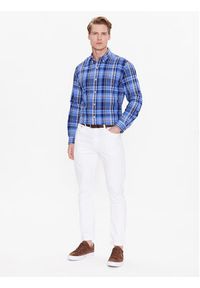 Polo Ralph Lauren Koszula 710897267004 Niebieski Custom Fit. Typ kołnierza: polo. Kolor: niebieski. Materiał: bawełna