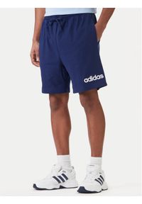 Adidas - adidas Szorty sportowe Essentials Linear JE9013 Granatowy Regular Fit. Kolor: niebieski. Materiał: bawełna. Styl: sportowy #1