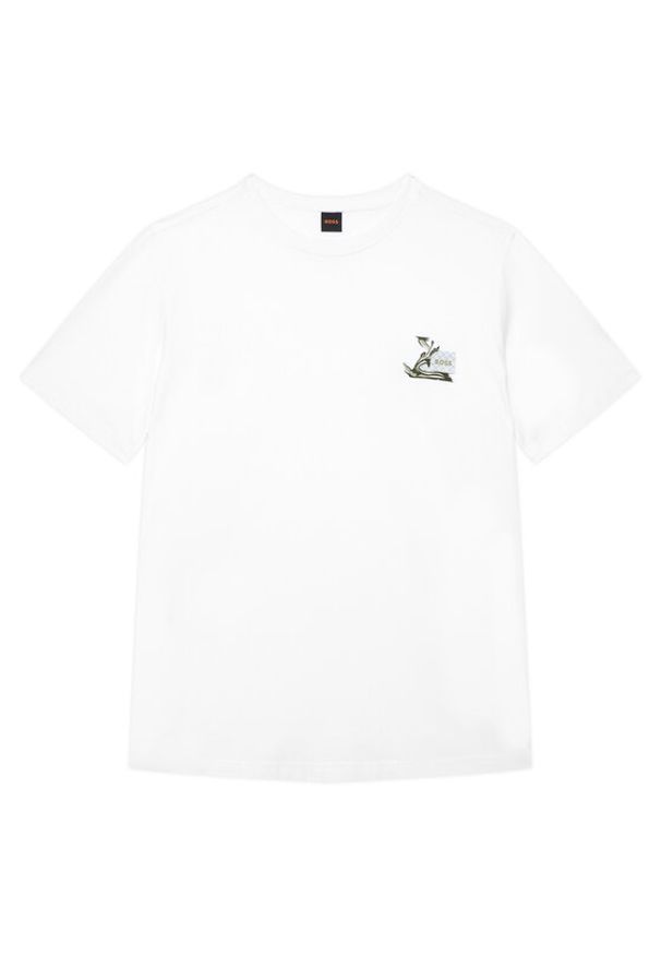 BOSS T-Shirt Te Blueprint 50566628 Biały Regular Fit. Kolor: biały. Materiał: bawełna